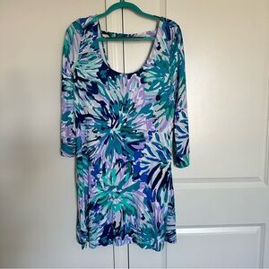 Lilly Pulitzer Blue and Purple Floral Dress